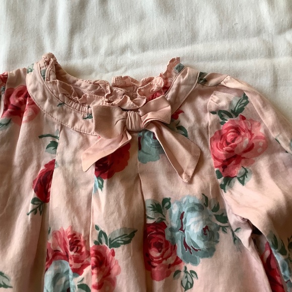 Girl’s Pink Flowered Top - Picture 2 of 4